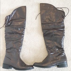 over the knee flat boots